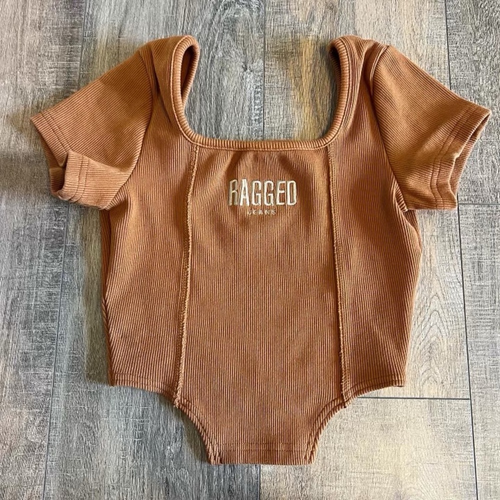 Ragged Jeans Crop Top